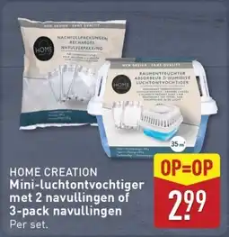 ALDI Home creation Mini-luchtontvochtiger met 2 navullingen of 3-pack navullingen aanbieding