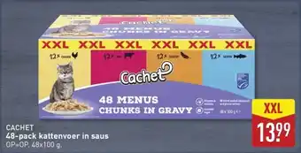 ALDI Cachet 48-pack kattenvoer in saus aanbieding