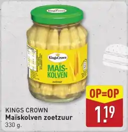 ALDI Kings Crown Maïskolven zoetzuur aanbieding