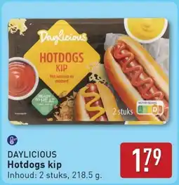 ALDI Daylicious Hotdogs kip aanbieding