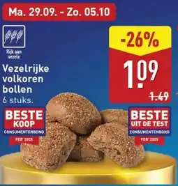 ALDI Vezelrijke volkoren bollen aanbieding