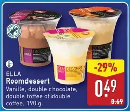 ALDI ELLA Roomdessert aanbieding