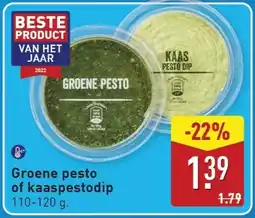 ALDI Groene pesto of kaaspestodip aanbieding