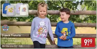 ALDI 2-pack T-shirts aanbieding