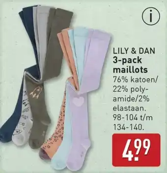 ALDI LILY & DAN 3-pack maillots aanbieding