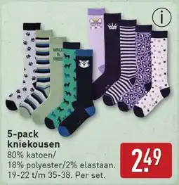 ALDI 5-pack kniekousen aanbieding