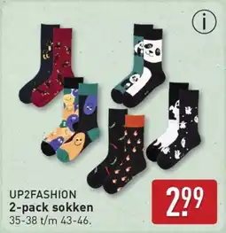 ALDI UP2FASHION 2-pack sokken aanbieding