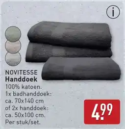 ALDI Novitesse Handdoek aanbieding