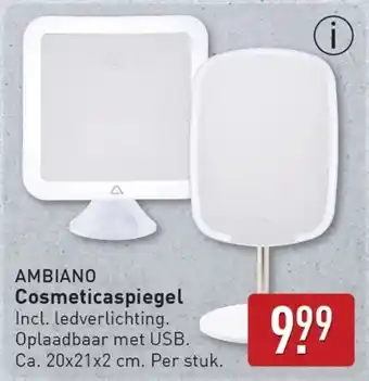 ALDI Ambiano Cosmeticaspiegel aanbieding