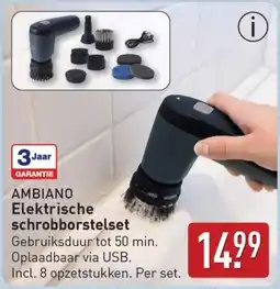 ALDI AMBIANO Elektrische schrobborstelset aanbieding