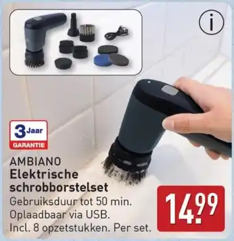 ALDI AMBIANO Elektrische schrobborstelset aanbieding