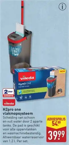 ALDI H2pro one vlakmopsysteem aanbieding