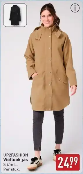 ALDI UP2FASHION Wollook jas aanbieding