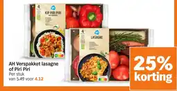 Albert Heijn AH Verspakket lasagne of Piri Piri aanbieding