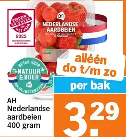 Albert Heijn AH Nederlandse aardbeien aanbieding