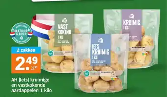 Albert Heijn AH (lets) kruimige en vastkokende aardappelen aanbieding