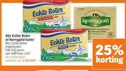 Albert Heijn Alle Echte Boter of Kerrygold boter aanbieding