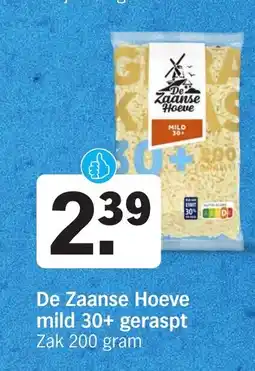 Albert Heijn De Zaanse Hoeve mild 30+ geraspt aanbieding