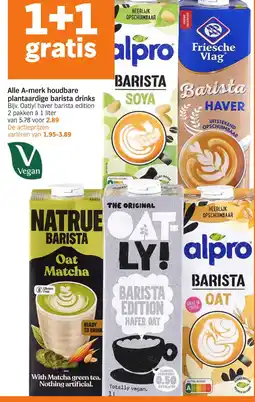 Albert Heijn Alle A-merk houdbare plantaardige barista drinks aanbieding