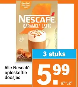 Albert Heijn Alle Nescafé oploskoffie doosjes aanbieding