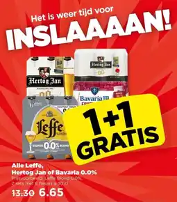 PLUS Alle leffe hertog jan of bavaria 0.0% aanbieding
