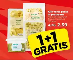 PLUS Alle verse pasta of pastasaus aanbieding