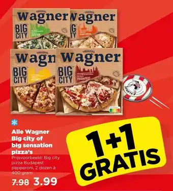 PLUS Alle wagner big city of big sensation pizza's aanbieding