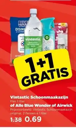 PLUS Vintastic schoonmaakazijn of alle blue wonder of airwick aanbieding