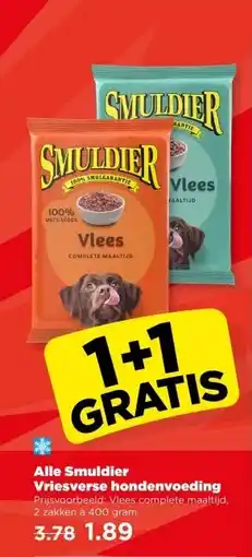PLUS Alle smuldier vriesverse hondenvoeding aanbieding