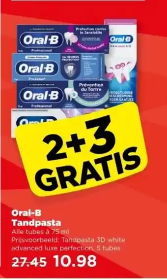 PLUS Oral-B Tandpasta aanbieding