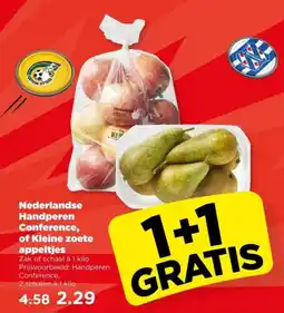 PLUS Nederlandse handperen conference of kleine zoete appeltjes aanbieding