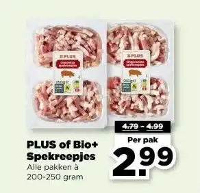PLUS PLUS of Bio+ Spekreepjes aanbieding