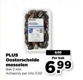 PLUS PLUS Oosterschelde mosselen aanbieding