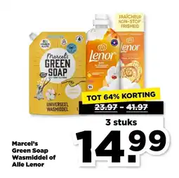 PLUS Marcel's green soap wasmiddel of alle lenor aanbieding