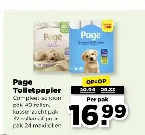 PLUS Page Toiletpapier aanbieding