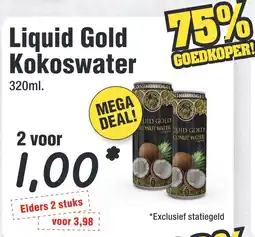 Budget Food Liquid Gold Kokoswater aanbieding