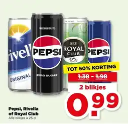 PLUS Pepsi rivella of royal club aanbieding