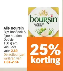 Albert Heijn Alle Boursin aanbieding