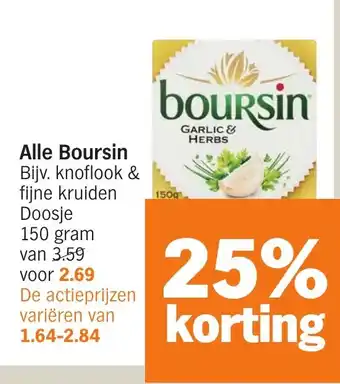 Albert Heijn Alle Boursin aanbieding