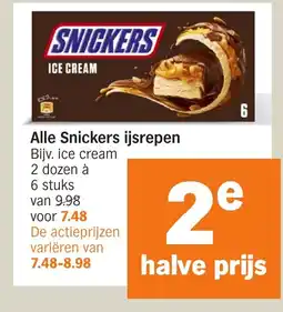 Albert Heijn Alle Snickers ijsrepen aanbieding
