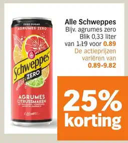 Albert Heijn Alle Schweppes aanbieding