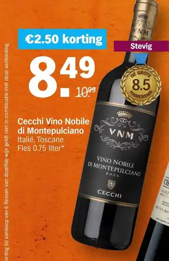 Albert Heijn Cecchi Vino Nobile di Montepulciano aanbieding