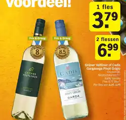 Albert Heijn Grüner Veltliner of Cadis Garganega Pinot Grigio aanbieding