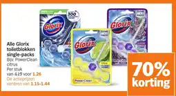 Albert Heijn Alle Glorix toiletblokken single-packs aanbieding