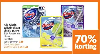 Albert Heijn Alle Glorix toiletblokken single-packs aanbieding