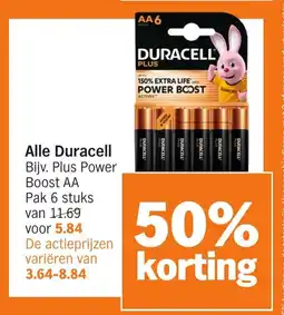 Albert Heijn Alle Duracell aanbieding