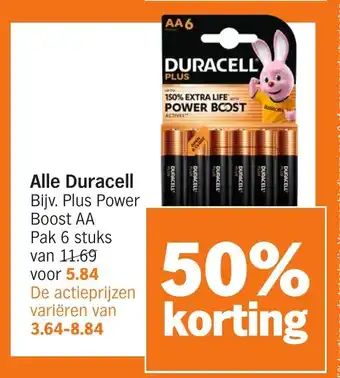 Albert Heijn Alle Duracell aanbieding