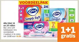 Albert Heijn Alle Edet 16 en 24 rollen aanbieding