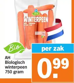 Albert Heijn AH Biologisch winterpeen aanbieding