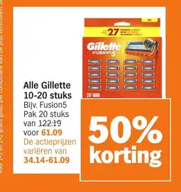 Albert Heijn Alle Gillette aanbieding